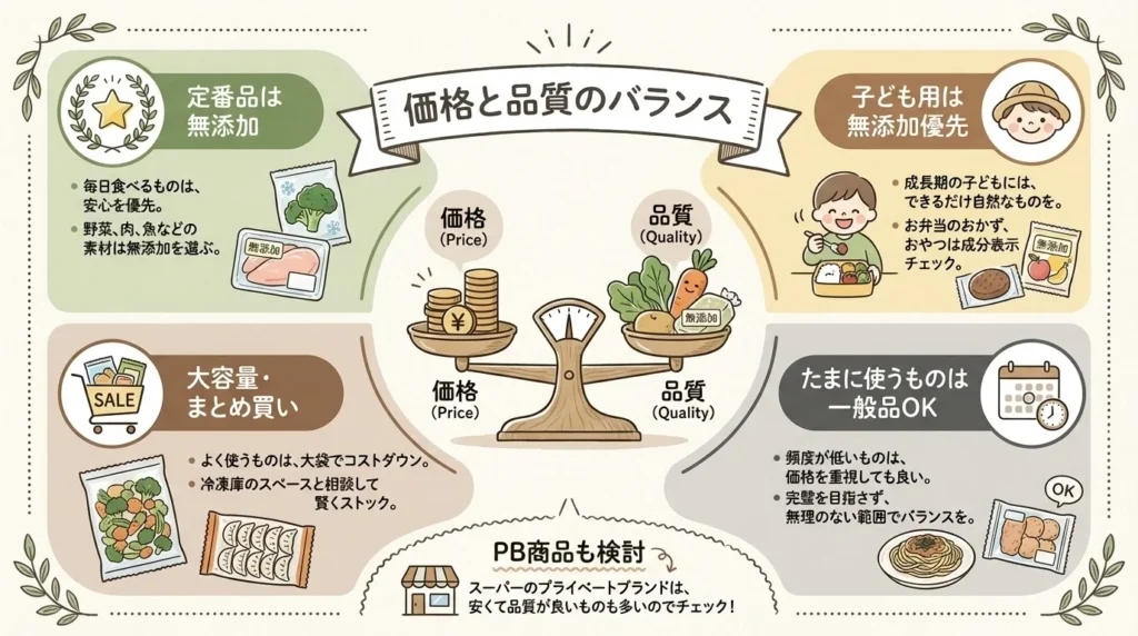 ⑤価格と品質のバランスを見極める
