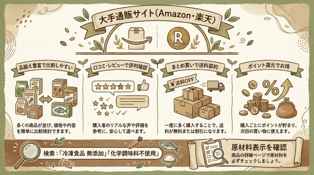 大手通販サイト(Amazon・楽天)